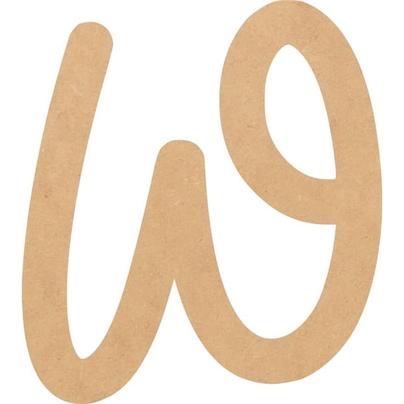 Unfinished Wood MDF 22'' Tall Daytime Letter W, Paintable Alphabet A-Z ...