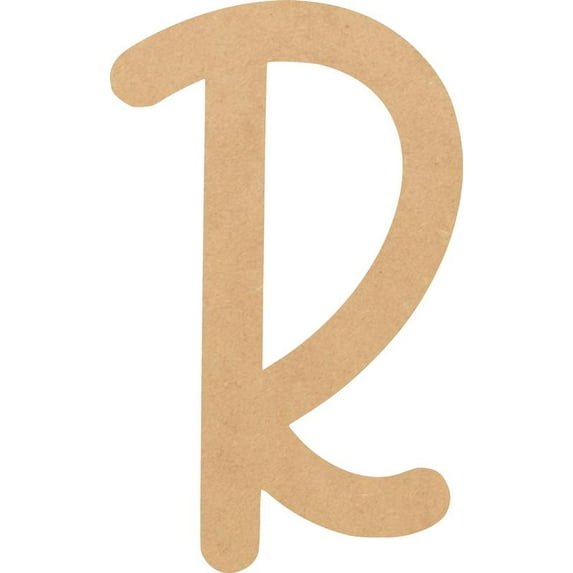Unfinished Wood MDF 5'' Tall Daytime Letter R, Paintable Alphabet A-Z