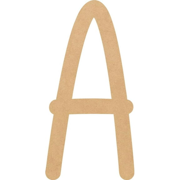 Unfinished Wood MDF Letter 15'' Tall Dessert Sugar A, Paintable Alphabet A-Z