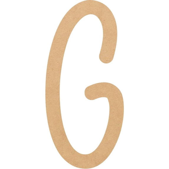 Unfinished Wood MDF Letter 15'' Tall Dessert Sugar G, Paintable Alphabet A-Z