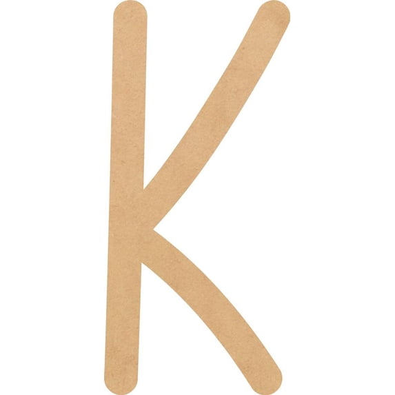 Unfinished Wood MDF Letter 3'' Tall Dessert Sugar K, Paintable Alphabet A-Z