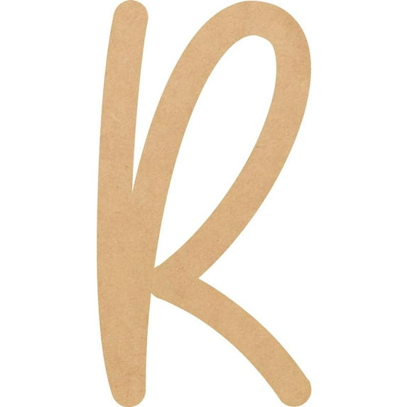 Unfinished Wood MDF Letter 7'' Tall Dessert Sugar R, Paintable Alphabet A-Z