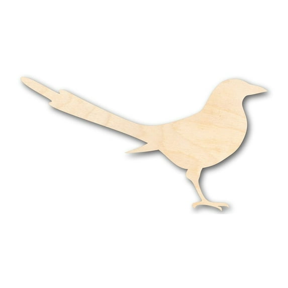Unfinished Wood Magpie Shape - Bird - Wildlife - Craft - up to 46" DIY 6" / 1/8"