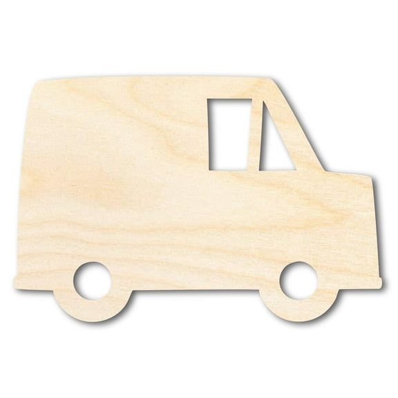 Unfinished Wood Mail Truck Shape | Craft Cutout | up to 46" DIY 3" / 1/2"