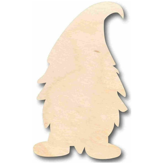 Unfinished Wood Male Gnome Silhouette - Craft- up to 46" DIY 5" / 1/8"