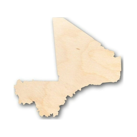 Unfinished Wood Mali Shape - Country - Craft - up to 46" DIY 46" / 1"