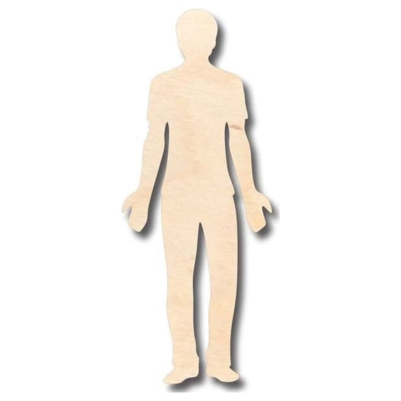 Unfinished Wood Man Shape - Craft- up to 24" DIY 46" / 3/4"