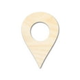 thumbnail image 1 of Unfinished Wood Map Pin Shape 10" / 3/4", 1 of 3