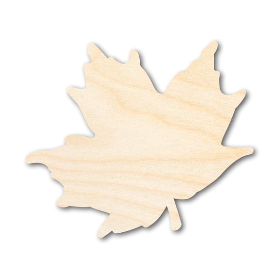 Unfinished Wood Maple Leaf Shape - Craft - up to 46" DIY 16" / 1/2"