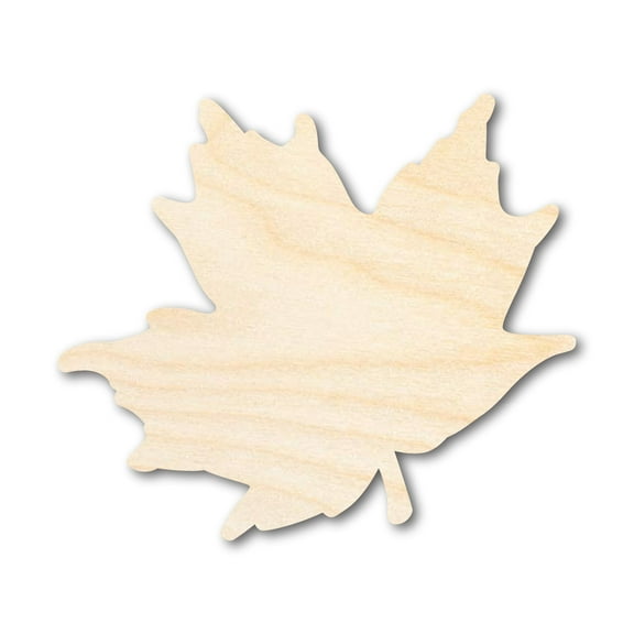 Unfinished Wood Maple Leaf Shape - Craft - up to 46" DIY 30" / 1/4"