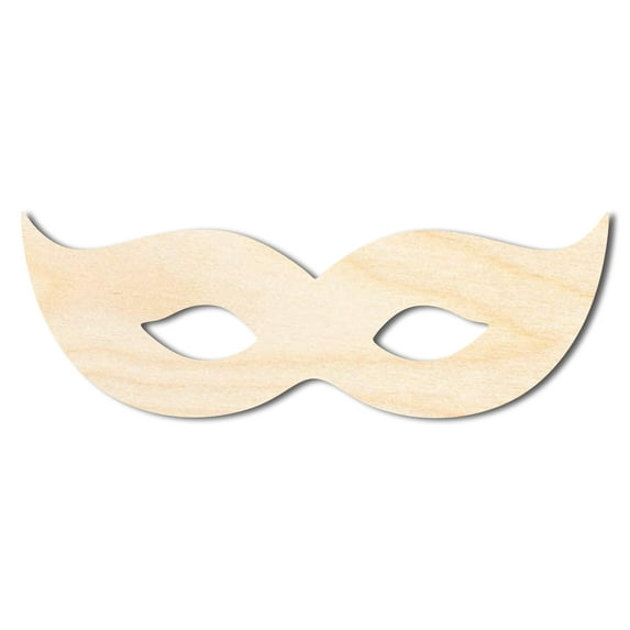 Unfinished Wood Mardi Gras Mask Shape 5" / 1/8"