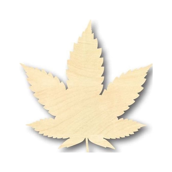 Unfinished Wood Marijuana Leaf Shape - Cannabis - Pot - Leaves - Craft - up to 46" DIY 24" / 1/2"