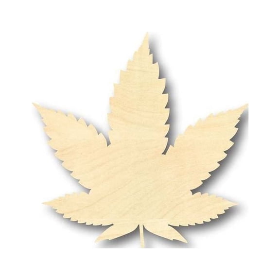 Unfinished Wood Marijuana Leaf Shape - Cannabis - Pot - Leaves - Craft - up to 46" DIY 46" / 3/4"