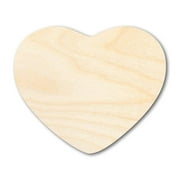 Unfinished Wood Marshmallow Heart Silhouette - Craft - up to 46" DIY 4" / 1/4"
