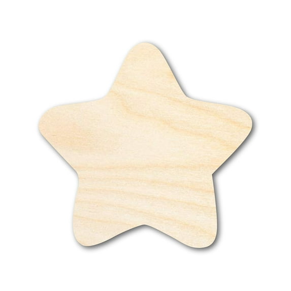 Unfinished Wood Marshmallow Star Shape - Craft - up to 46" 24" / 1/8"
