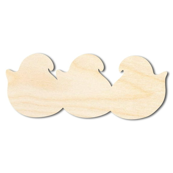 Unfinished Wood Marshmellow Chicks Shape | DIY Craft Cutout | up to 46" DIY 36" / 3/4"