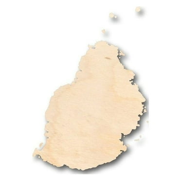 Unfinished Wood Mauritius Shape - Country - Craft - up to 46" DIY 3" / 1/8"