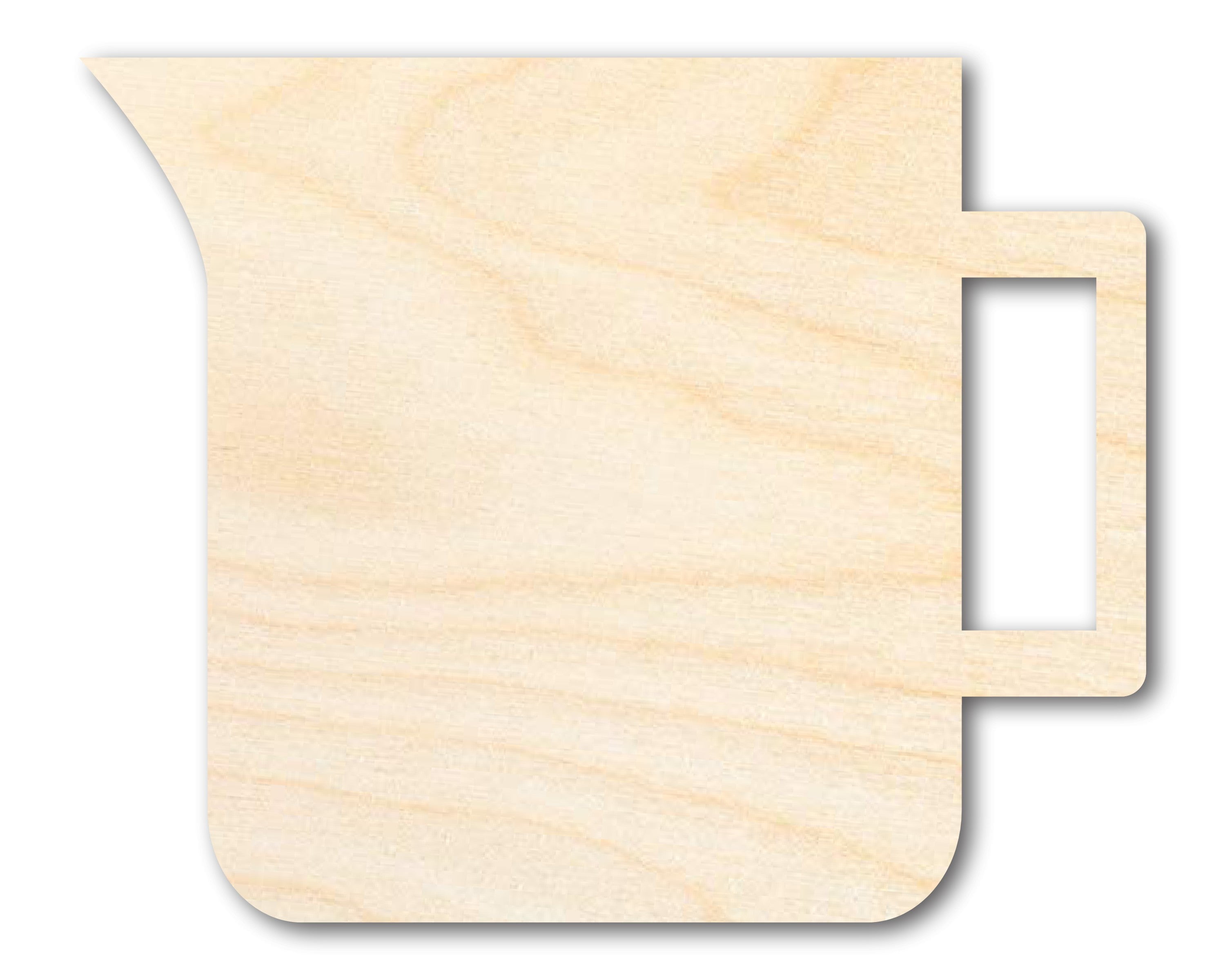 Unfinished Wood Measuring Cup Shape | DIY Craft Cutout 30