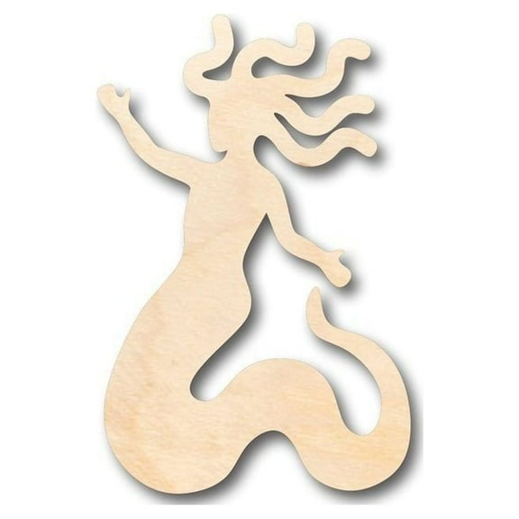 Unfinished Wood Medusa Shape - Greek - Mythical - Monster - Craft - up to 46" DIY 14" / 1/4"