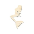 thumbnail image 1 of Unfinished Wood Mermaid Siren Silhouette - Craft - up to 46" DIY 6" / 1/2", 1 of 4