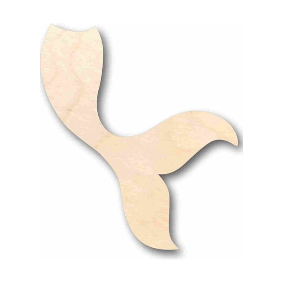 Unfinished Wood Mermaid Tail Siren Silhouette - Craft- up to 46" DIY 20" / 1/4"