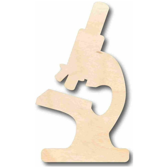 Unfinished Wood Microscope Silhouette - Craft- up to 46" DIY 16" / 1/8"