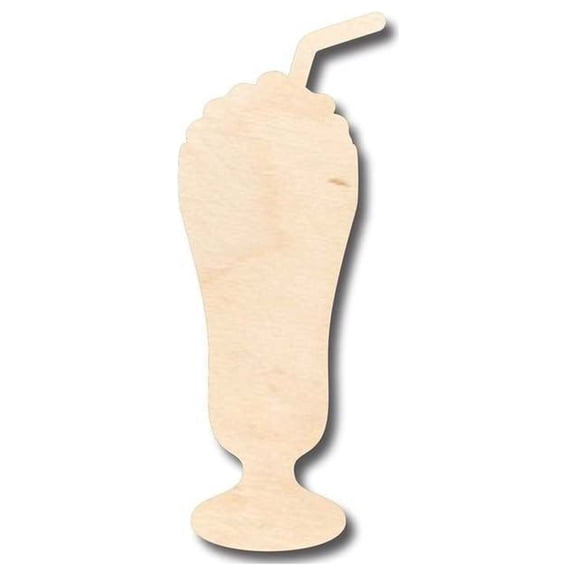 Unfinished Wood Milkshake Shape - Kitchen - Food - Craft - up to 46" DIY 14" / 1/4"
