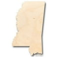 thumbnail image 1 of Unfinished Wood Mississippi Shape - State - Craft - up to 46" DIY 10" / 1/4", 1 of 3