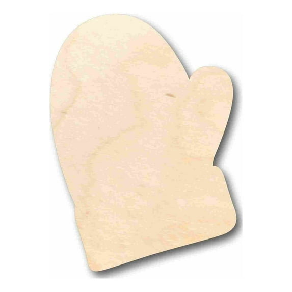 Unfinished Wood Mitten Silhouette - Craft- up to 46" DIY 16" / 3/4"