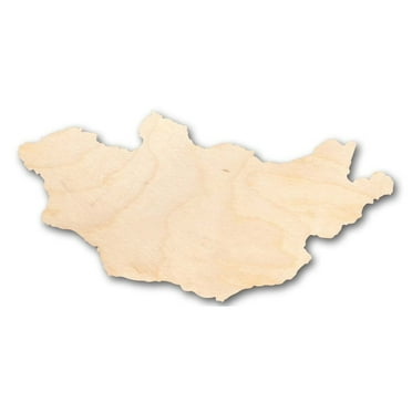 Unfinished Wood Mongolia Shape - Country - Craft - up to 46" DIY 14" / 1/4"