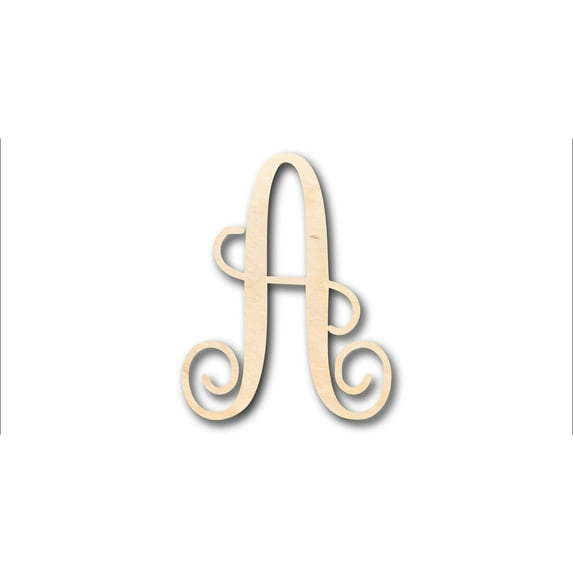 Unfinished Wood Monogram A Shape - Craft - up to 46" DIY 12" / 1/8"