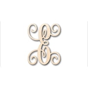 Unfinished Wood Monogram E Shape - Craft - up to 46" DIY 4" / 1/8"