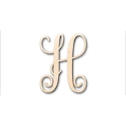 Unfinished Wood Monogram H Shape - Craft - up to 46" DIY 12" / 1/2"