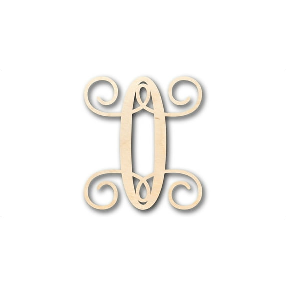 Unfinished Wood Monogram O Shape - Craft - up to 46" DIY 7" / 1/2"