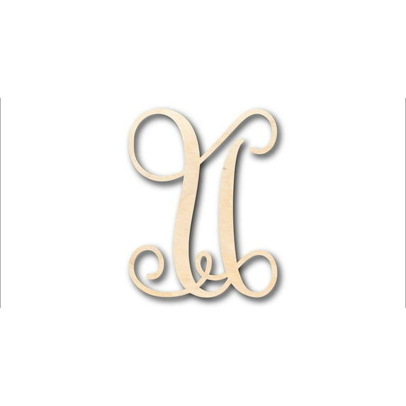 Unfinished Wood Monogram U Shape - Craft - up to 46" DIY 3" / 1/8"