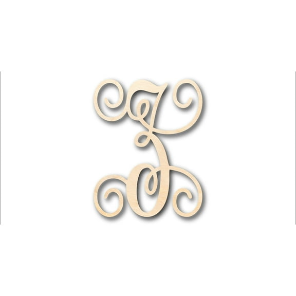 Unfinished Wood Monogram Z Shape - Craft - up to 46" DIY 4" / 1/2"