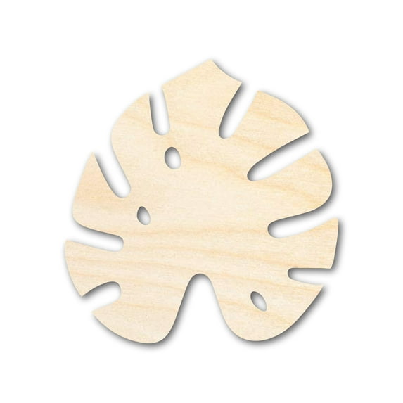 Unfinished Wood Monstera Leaf Shape - Craft - up to 46" 24" / 3/4"
