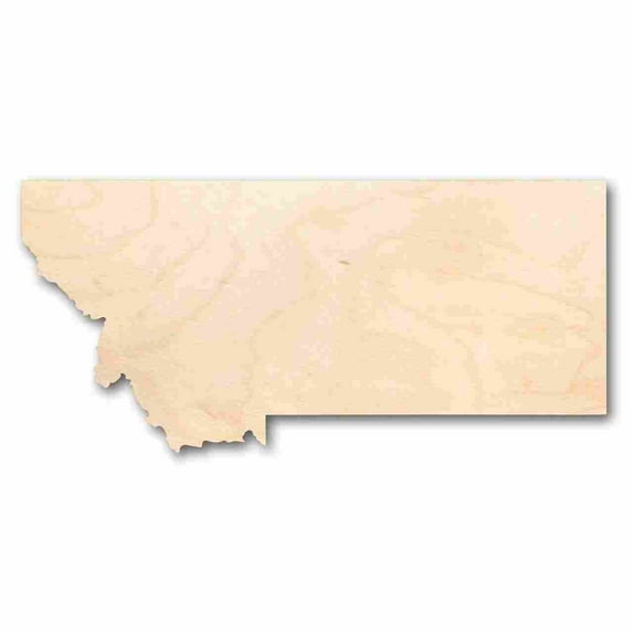 Unfinished Wood Montana Shape - State - Craft - up to 46" DIY 46" / 1"