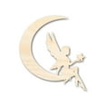 thumbnail image 1 of Unfinished Wood Moon Fairy Silhouette - Craft - up to 46" DIY 3" / 1/8", 1 of 4