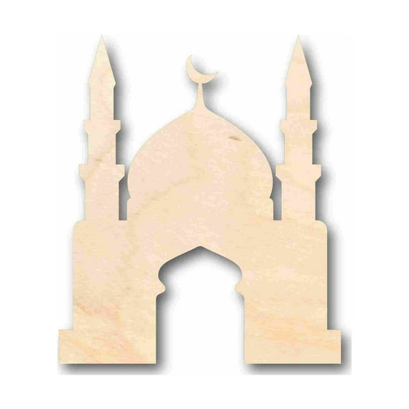 Unfinished Wood Mosque Silhouette - Craft- up to 46" DIY 30" / 1/2"