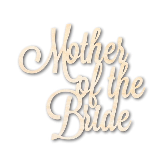 Unfinished Wood Mother of the Bride Shape - Word Craft - up to 46" 18" / 1"
