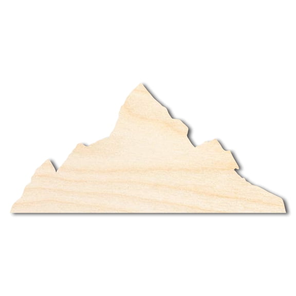 Unfinished Wood Mount Everest Shape | DIY Craft Cutout 8" / 1/2"