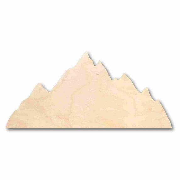 Unfinished Wood Mountain Range Shape - Nature - Craft - up to 46" DIY 12" / 1"
