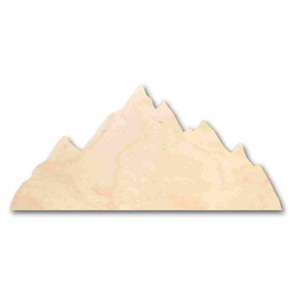 Unfinished Wood Mountain Range Shape - Nature - Craft - up to 46" DIY 14" / 1/4"