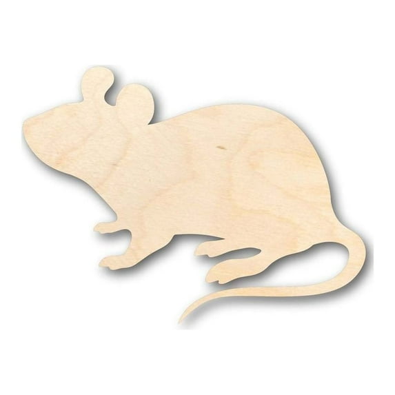 Unfinished Wood Mouse Shape - Animal - Wildlife - Craft - up to 46" DIY 7" / 1/4"