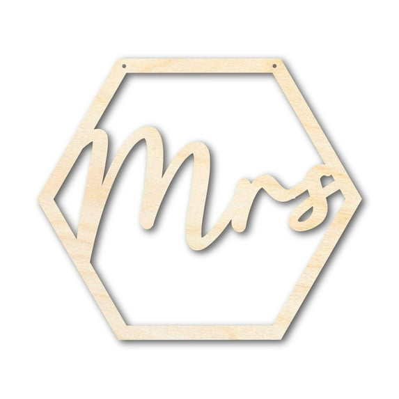Unfinished Wood Mrs. Chair Sign | DIY Craft Cutout 30" / 1/2"