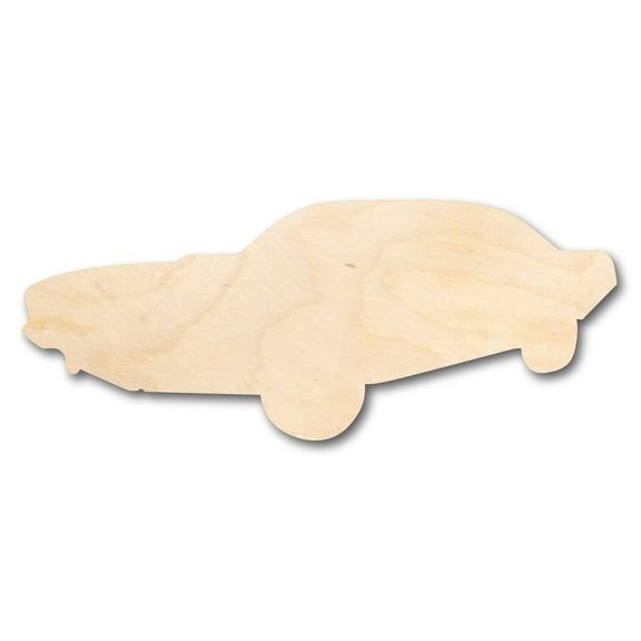Unfinished Wood Muscle Car Shape - Craft - up to 46" DIY 16" / 1/8"