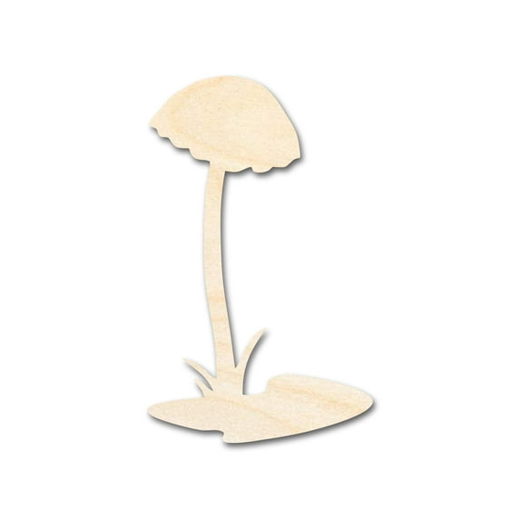 Unfinished Wood Mushroom Shape - Craft - up to 46" 12" / 1/2"