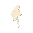 thumbnail image 1 of Unfinished Wood Myanmar Shape - Southeast Asia Craft - up to 46" DIY 8" / 1/8", 1 of 3