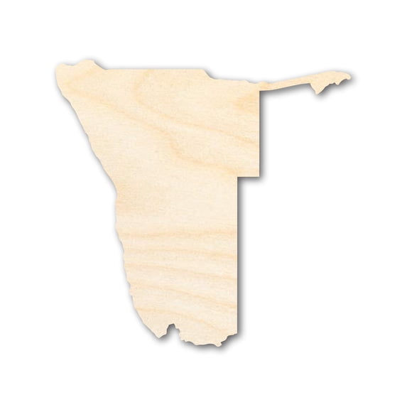 Unfinished Wood Namibia Shape - South Africa Craft - up to 46" DIY 10" / 3/4"